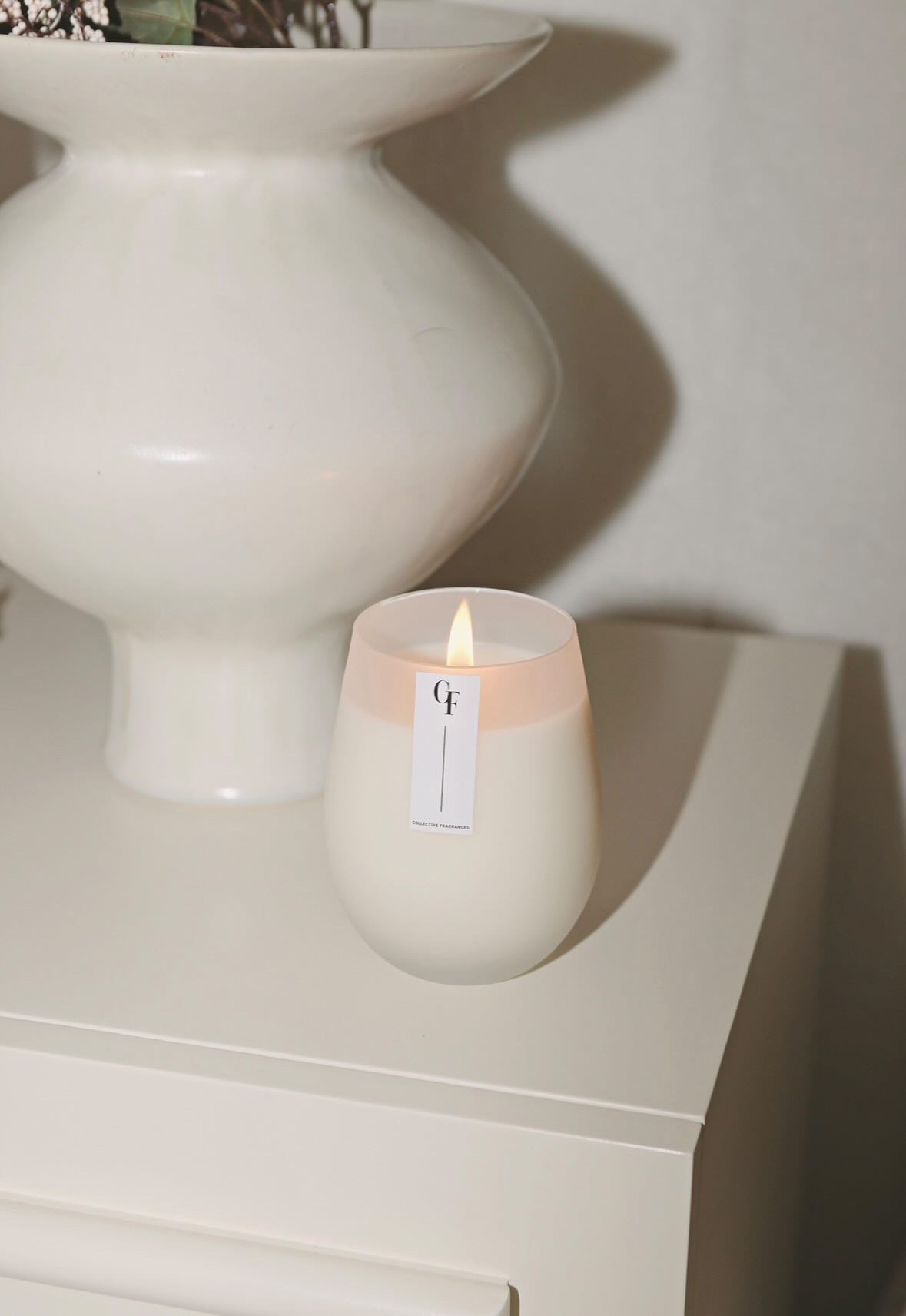 Frosted Lux Jar - White